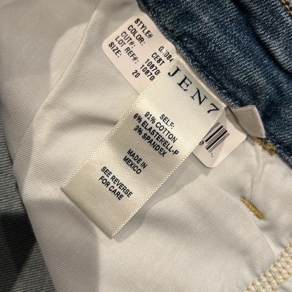 JEN7 7 For All Mankind Ankle Straight Jeans, 27” Inseam, Size 20 New w/Tag - Picture 9 of 10